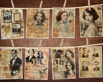 1930's Photos Junk Journal Kit Vintage Photos Junk Journal