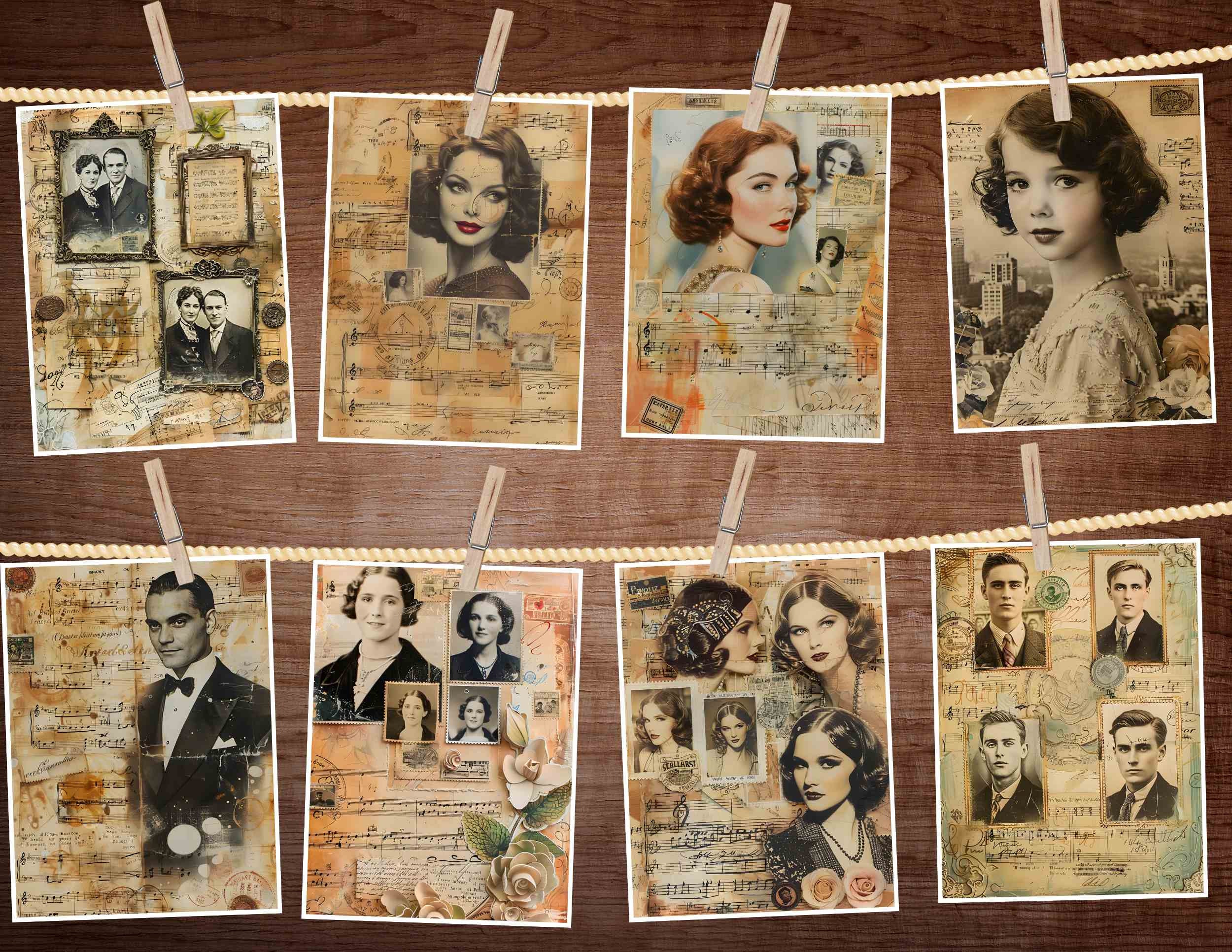 1930's Photos Junk Journal Kit Vintage Photos Junk Journal
