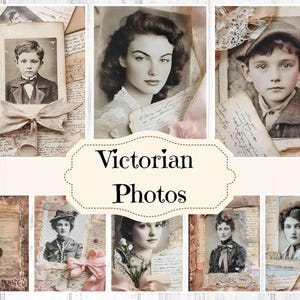 Viktorianische Era Fotos Junk Journal Vintage Fotos Junk Journal Zubehör Viktorianische Fotos Scrapbook Hintergründe Viktorianische Shabby Chic Fotos
