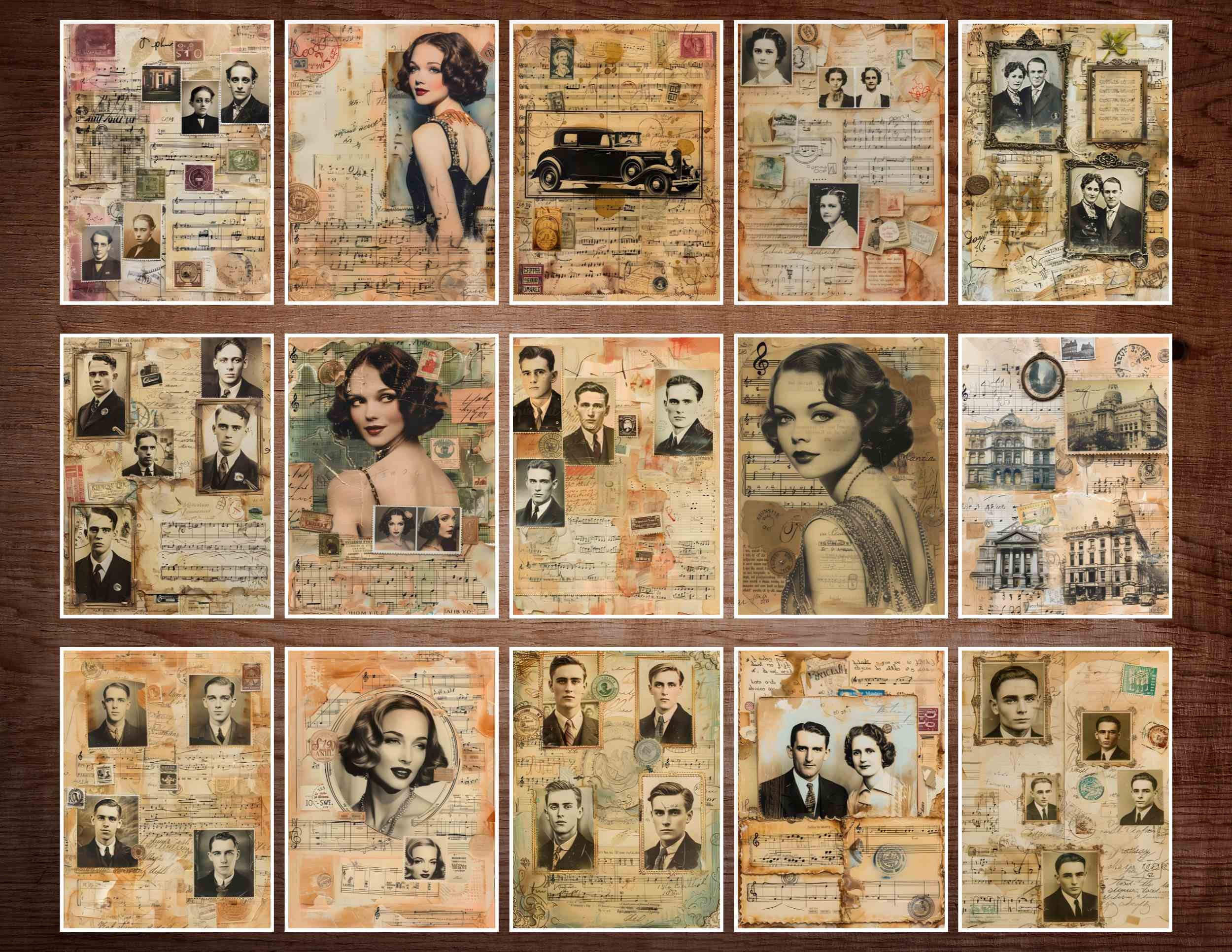適切な価格 1930's Photos Junk Journal Kit Vintage Photos Junk Journal 文房具・ステーショナリー