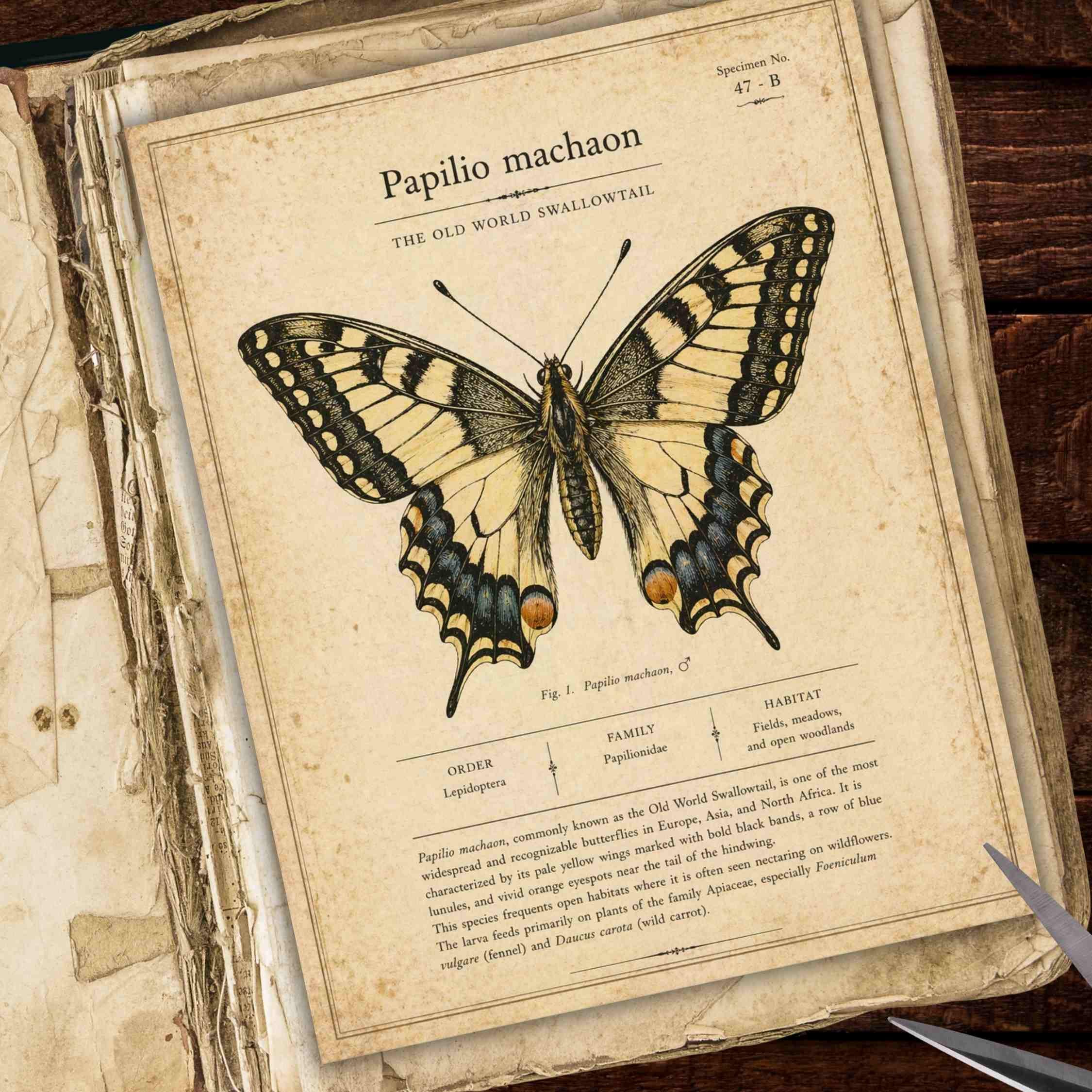 Vintage Insects Junk Journal Kit: Printable Butterfly Ephemera & Cards ...
