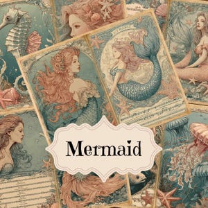 Nautical Junk Journal Kit: Vintage Ocean Scrapbook Pages (Digital Download 8.5x11 in JPGs)