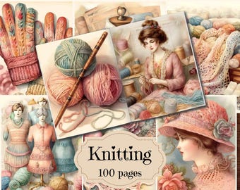 Kit para diario creativo de tejido: Páginas imprimibles estilo shabby chic (descarga digital)