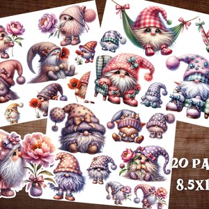 Fantasy Gnomes Fussy Cuts Gnomes Junk Journal Supplies Scrapbook ...