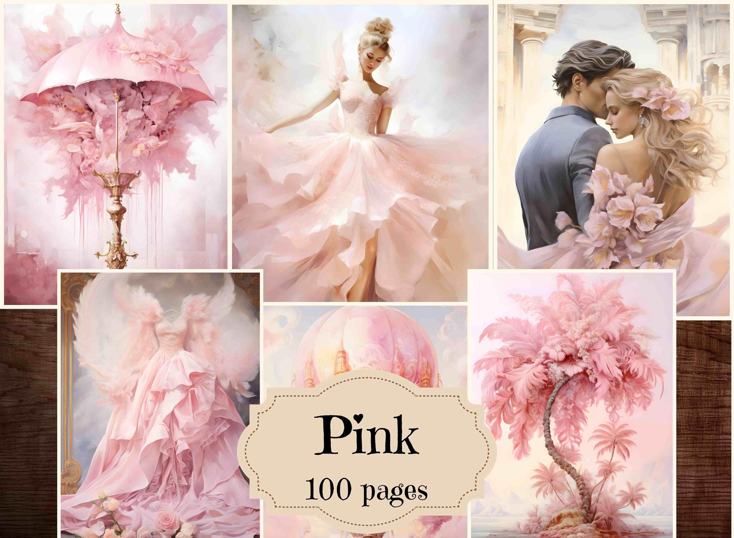Rosa Vintage Junk Journal Kit: Shabby Chic Ephemera (Digitaler Download)