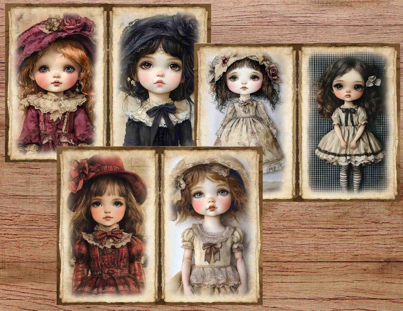 Vintage Paper Dolls: Shabby Chic Scrapbook Paper (digital Download) - Etsy