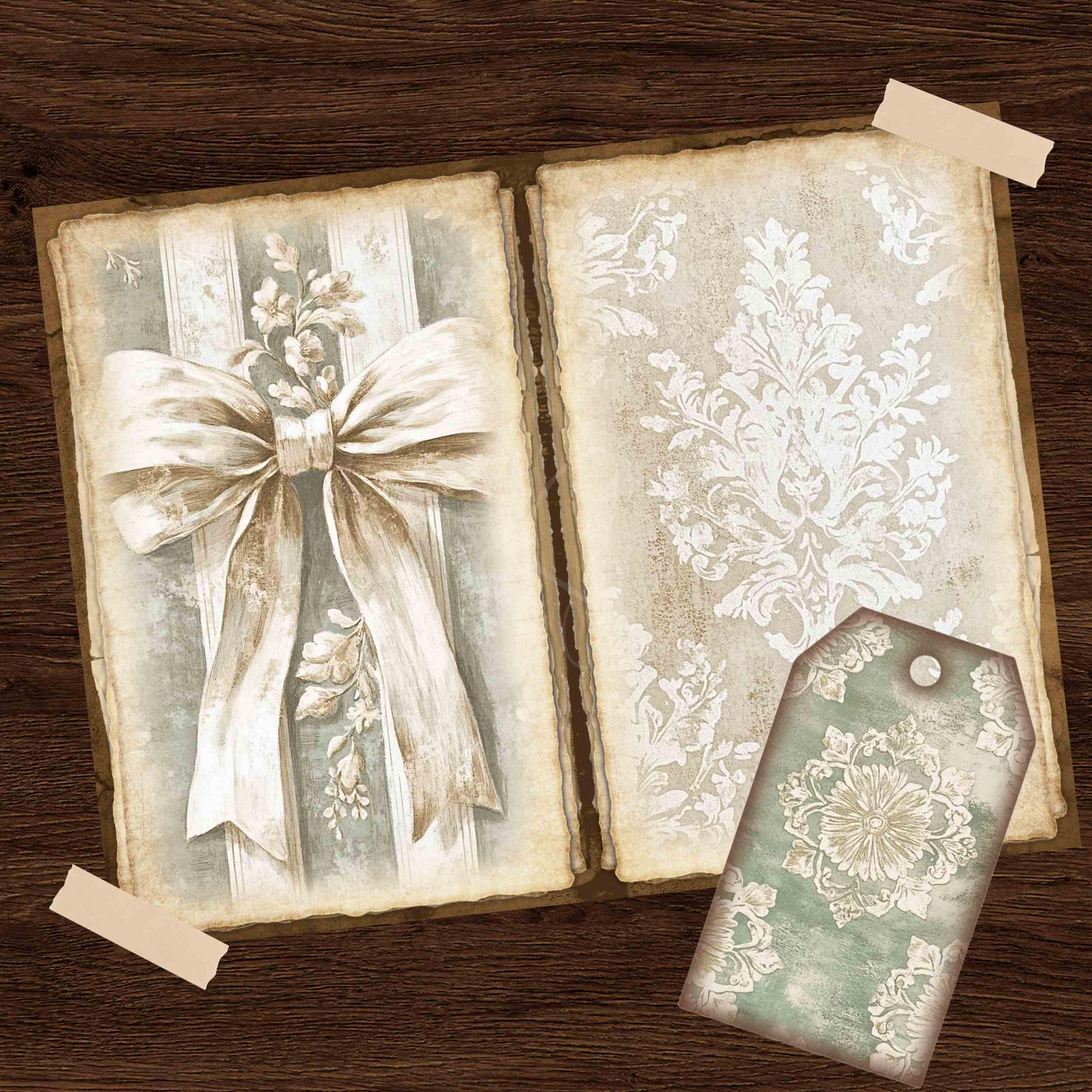 Classic Ephemera Vintage Junk Journal Kit Scrapbook Folio Digital ...
