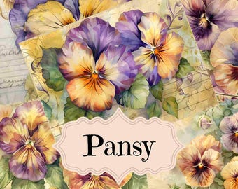 Páginas imprimibles de Pensamientos para diario: Jardín de primavera vintage (Descarga digital)