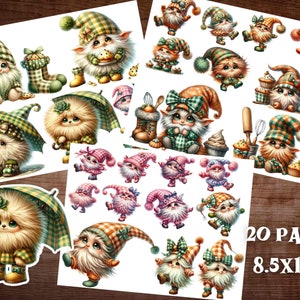Fantasy Gnomes Fussy Cuts Gnomes Junk Journal Supplies Scrapbook ...
