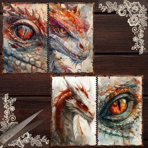 Unleash your creativity with our collection of printable backgrounds, perfect for crafting a captivating scrapbook filled with the allure of red dragons.