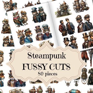 Steamunk Junk Journal, coupes difficiles vintage Steampunk cliparts imprimables Steampunk Junk Journal fournitures Steampunk shabby Chic, coupes difficiles