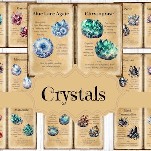 Vintage Crystals Scrapbook Paper Kit: Shabby Chic Junk Journal (Digital Paper)