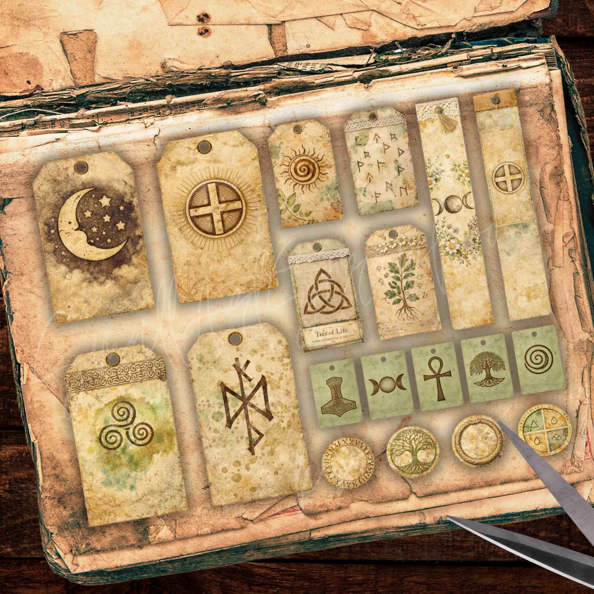 Witchcraft Junk Journal Kit: Vintage Sacred Pagan Scrapbook Paper ...