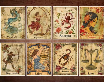 ヴィンテージ ゾディアック ジャンクジャーナルキット：シャビーシック