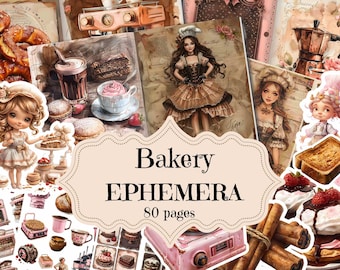 May include: A digital paper pack featuring 80 pages of bakery-themed illustrations. The illustrations include pastries, cakes, cookies, and other sweet treats. There are also illustrations of people, animals, and objects related to baking. The paper pack is ideal for scrapbooking, card making, and other paper crafts.