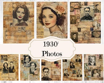 1930's Photos Junk Journal Kit Vintage Photos Junk Journal