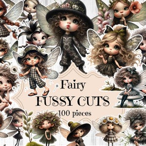 Fournitures de journal féerique de printemps, album de fées fantastiques, imprimable forêt, coupes difficiles, Saint-Valentin shabby chic, fée des forêts éphémères