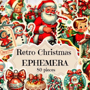 Weihnachten Retro Fussy Schnitte Vintage Junk Journal Fussy Schnitte Weihnachten Clipart Scrapbook Printable Lieferungen Retro Weihnachten Tags Ephemera