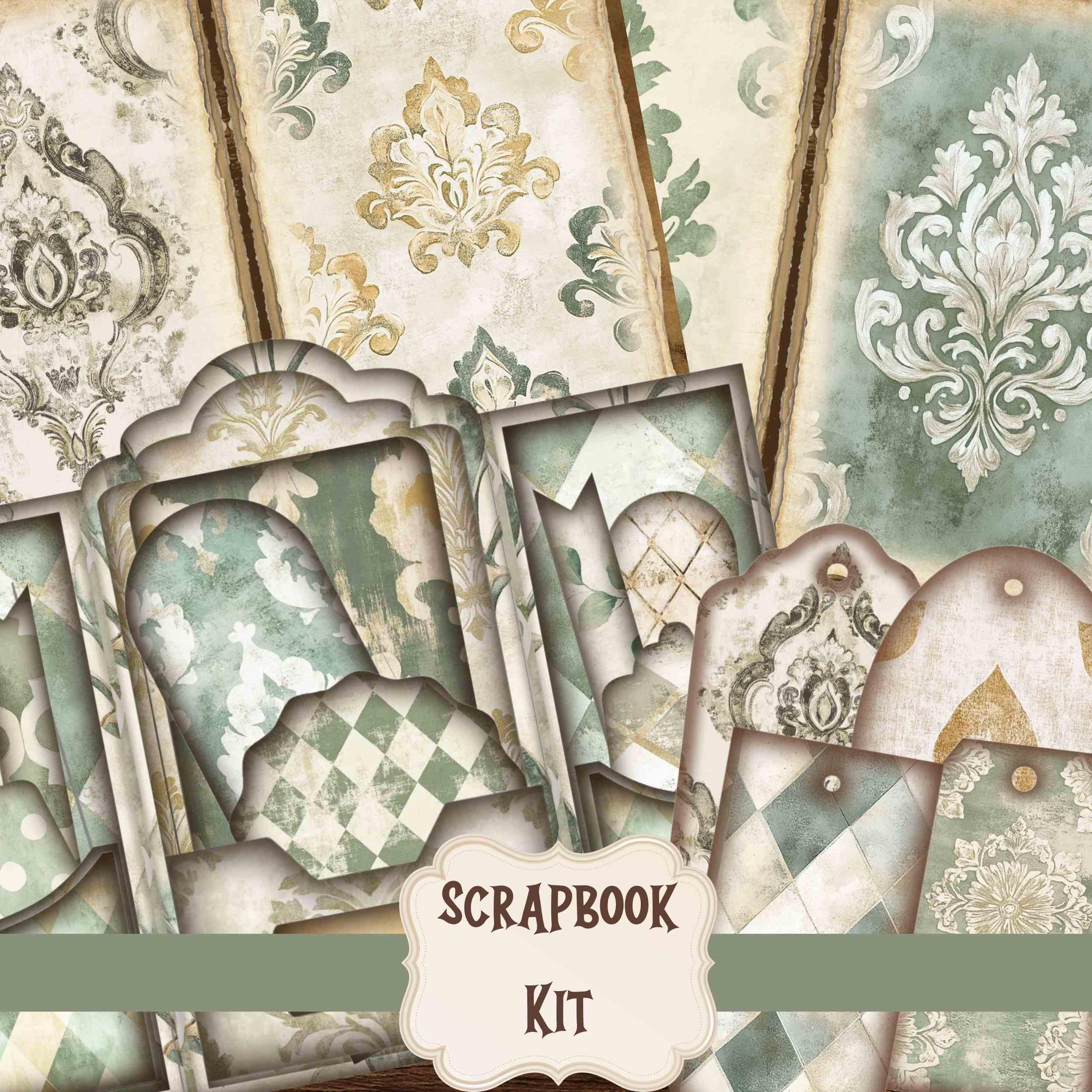 Classic Ephemera Vintage Junk Journal Kit Scrapbook Folio Digital ...
