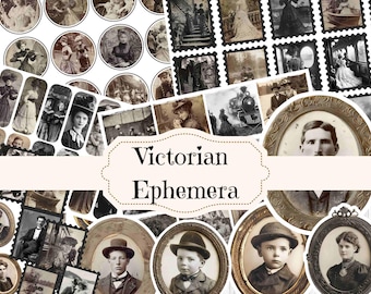 Fotos victorianas efímeras: Materiales para álbumes de recortes (descarga digital)