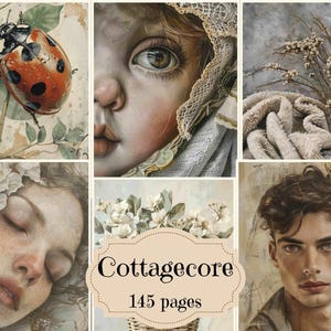Gros lot de fournitures pour journal indésirable vintage Scrapbooking rustique Pages imprimables techniques mixtes rustique vintage shabby chic cottagecore arrière-plans