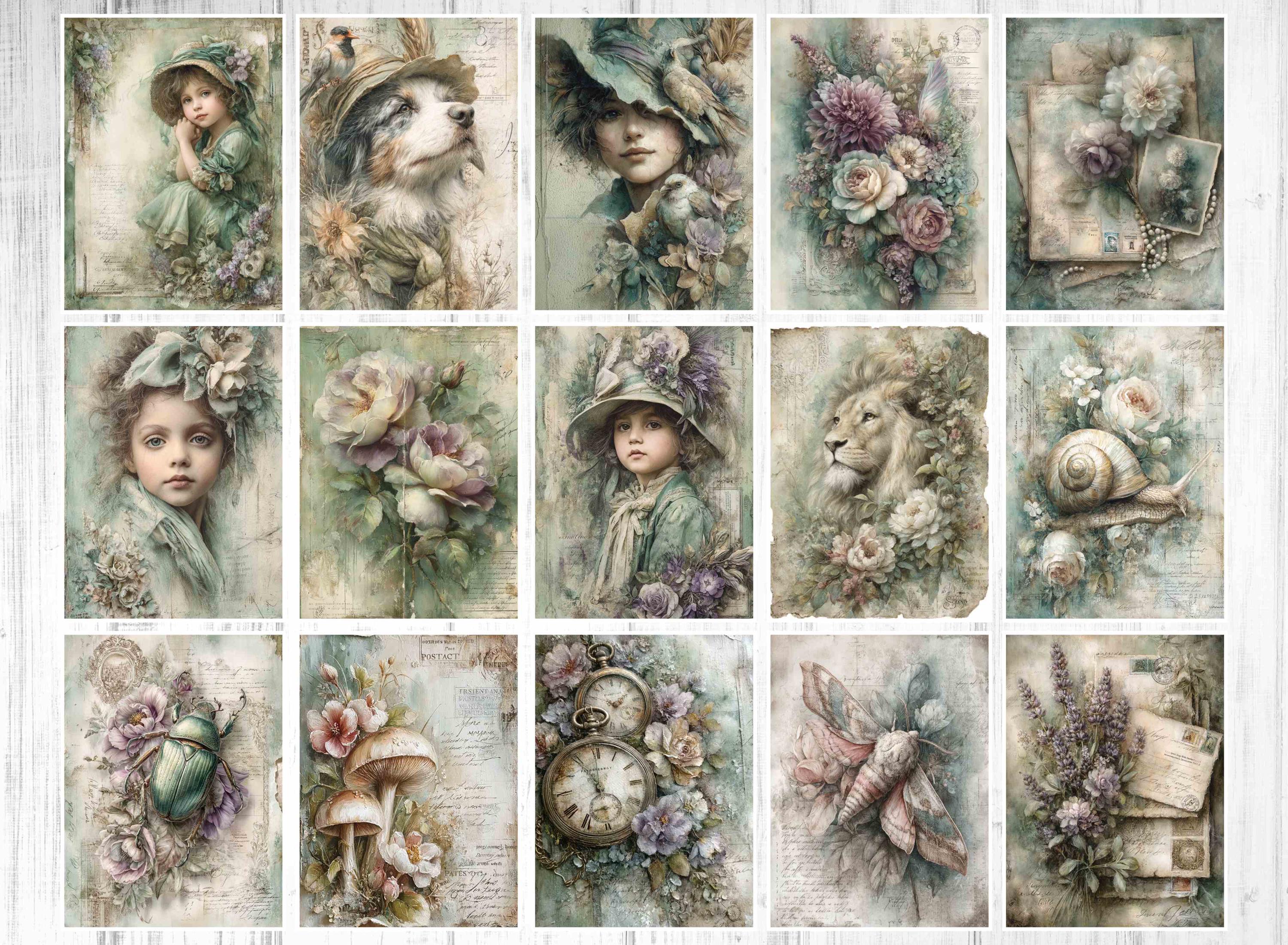 Stamperia Victorian Junk Journal Kit: Shabby Chic Printable (digital ...
