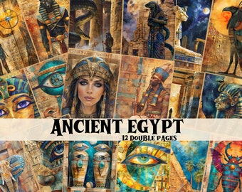 Ancient Egypt Junk Journal Kit Ancient Egypt Scrapbook Digital Pritnable Pages Ancient Egypt Junk Journal Supplies Shabby Chic Backgrounds
