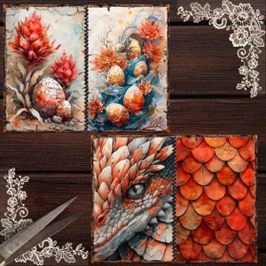 Ignite your creative fire with our fantasy-inspired kit, where every page tells a story of adventure and magic, brought to life by the presence of majestic red dragons.