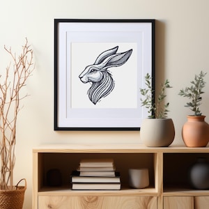 Striking Hare Cross Stitch Pattern PDF : Digital Download / Pattern Keeper