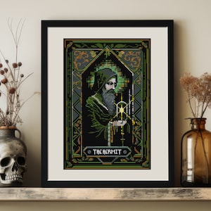 The Hermit Tarot Cross Stitch Pattern PDF : Digital Download