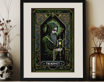 Schema punto croce dei Tarocchi dell'Eremita PDF: download digitale