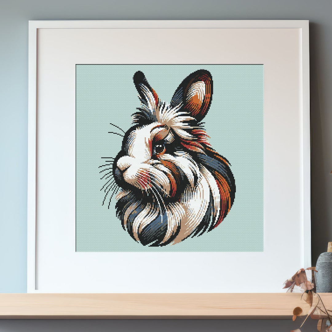 Rabbit 'bunny' Portrait Cross Stitch Pattern PDF : Digital Download - Etsy