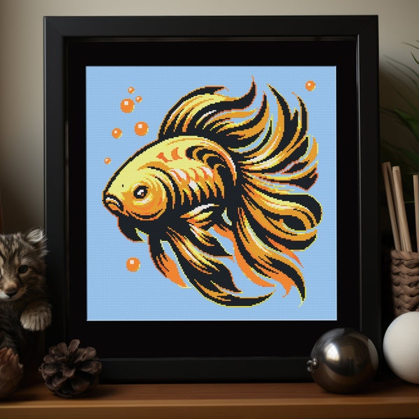 Goldfish Cross Stitch Pattern PDF : Digital Download