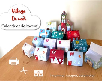 Calendrier de l'avent DIY - Village de noël