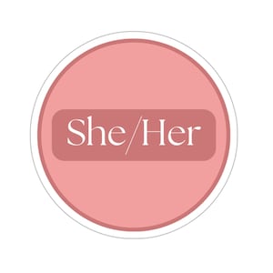 She/Her Pronoun Sticker