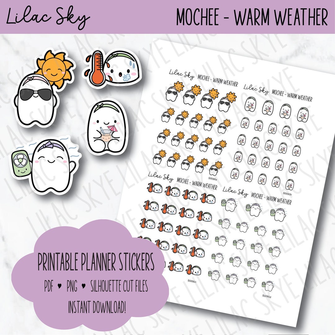 Printable Planner Stickers for Warm Weather Printable Planner Stickers ...
