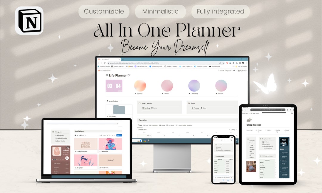 Notion Life Planner All in One Notion Extended Template - Etsy