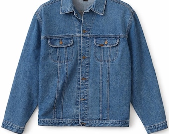 90s Vintage Lee Denim Jacket Oversized Blue Jean Jacket Retro Streetwear Men’s L Classic Trucker Style