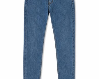 Stone Island Blue Denim Jeans Men’s Mid Rise Vintage Designer Pants