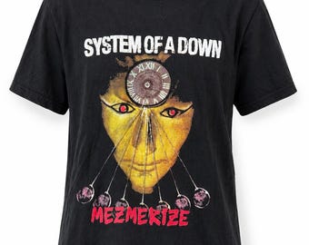 Vintage System of a Down Mezmerize T-Shirt Men's Black SOAD Band Tee