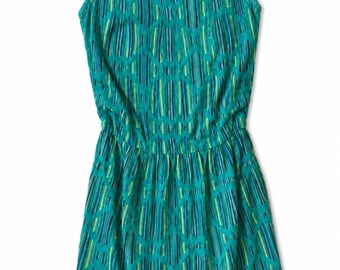 Missoni Knit Dress Women's S Green Striped Y2K Sleeveless Designer Dress