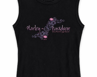 Vintage 2005 Harley Davidson Big Twin Aruba Black Women's Tank Top