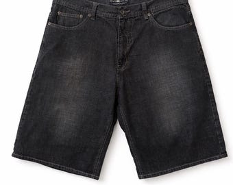 Y2K Vintage Ecko Unltd Denim Shorts Gray Baggy Hip Hop Style Men’s XXL Cotton Streetwear Skater Jean Shorts