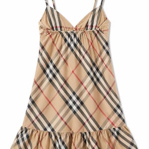 knee length dresses for ladies BURBERRY WOMEN Check Cotton Shirt Dress Sand  MAISONDEFASHION.COM