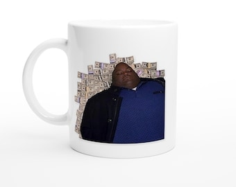 Taza Meme - Huel Rolling In Money - Imagen mejorada por IA