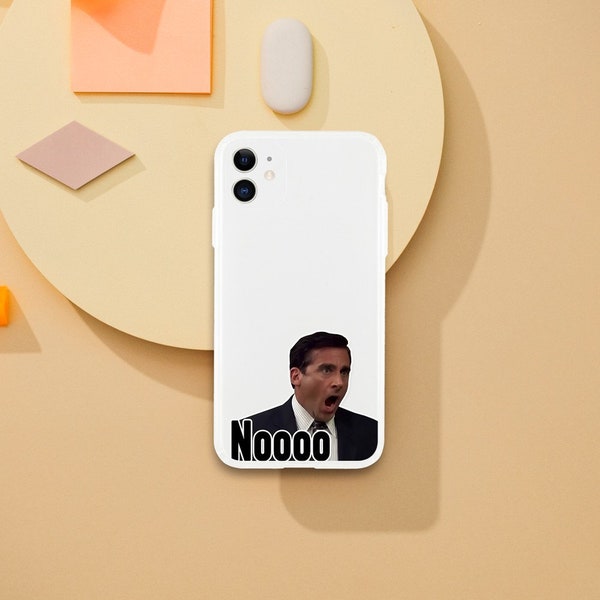 Meme Clear Phone case - Michael Scott The Office - Ai Enhanced Image