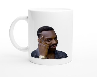 Taza Meme - Pensamiento inteligente - Imagen mejorada por IA