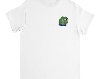Camiseta Meme - Pepe Cry - Imagen de calidad mejorada Ai