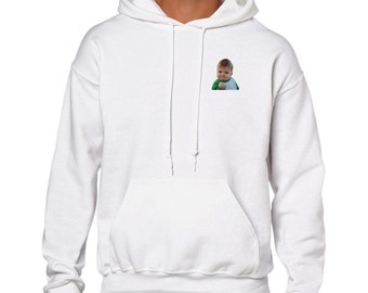 Sudadera con capucha Meme - Niño exitoso - Imagen mejorada por IA