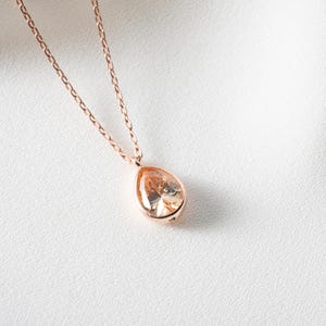 Custom Birthstone Teardrop Necklace, Personalized Silver Gemstone Jewelry, Birthday Gift, Christmas Present for Her, Birthstone Jewelry